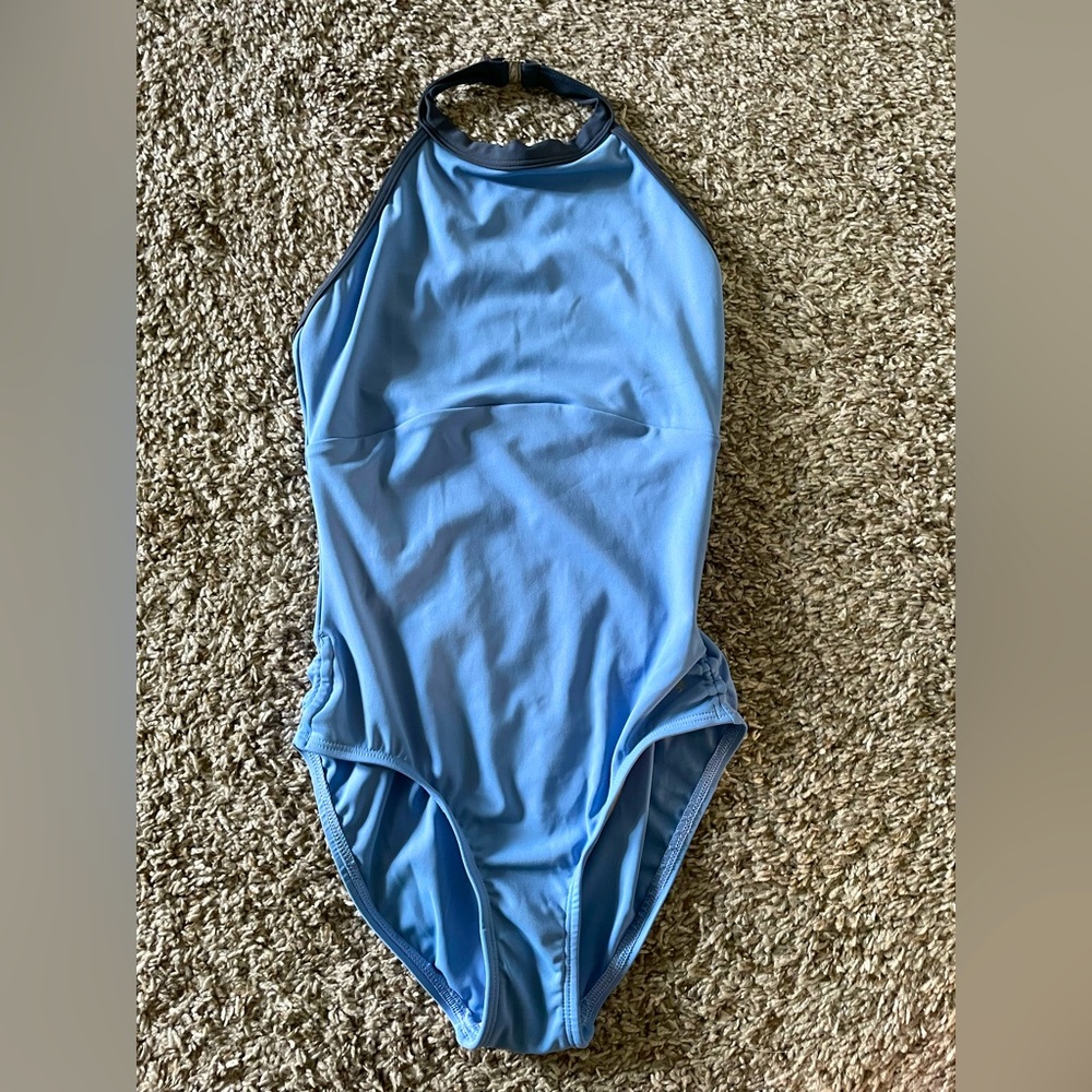 Blue halter ballet leotard - NWOT